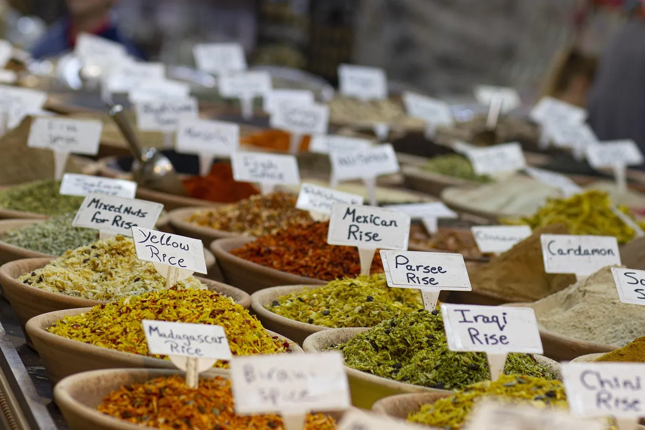 Colorful spice stalls at Mahane Yehuda Market in Jerusalem